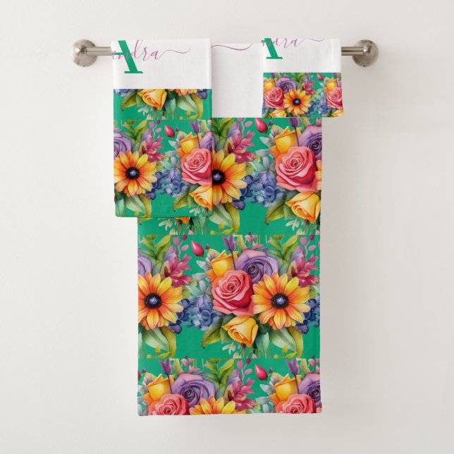 Elegant Spring Colors Towel Set (Insitu)