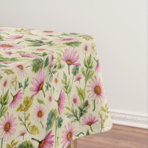 Elegant Spring Floral Print  Tablecloth