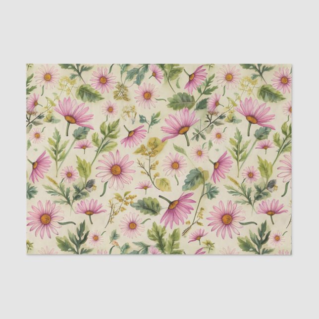 Elegant Spring Floral Tissue Paper (Front)