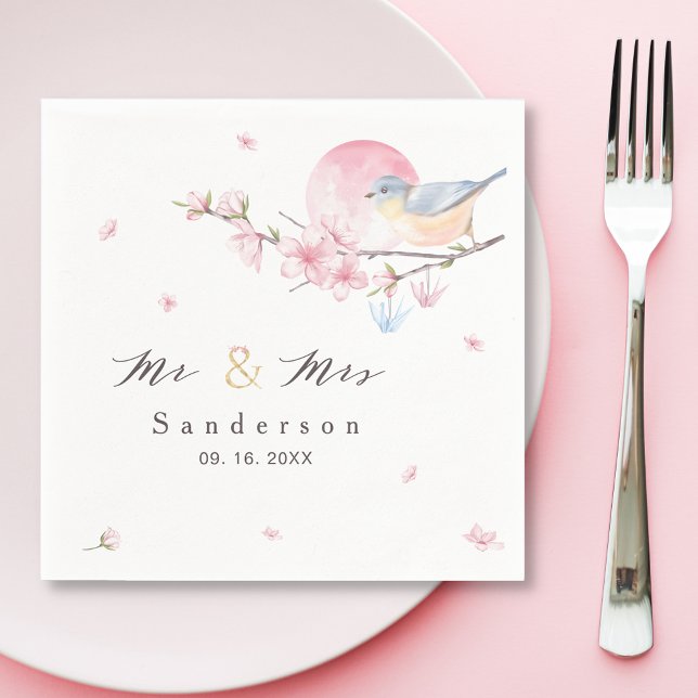 Elegant Spring Floral Wedding Napkins (Creator Uploaded)