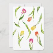 Elegant Spring Flower Tulip Bridal Shower Invitation (Back)