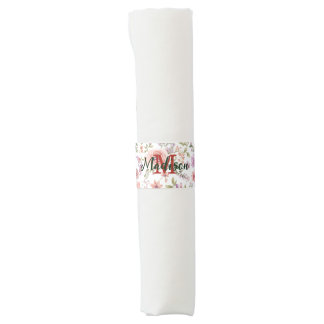 Elegant Spring Flower Wildflower Bouquet Butterfly Napkin Bands