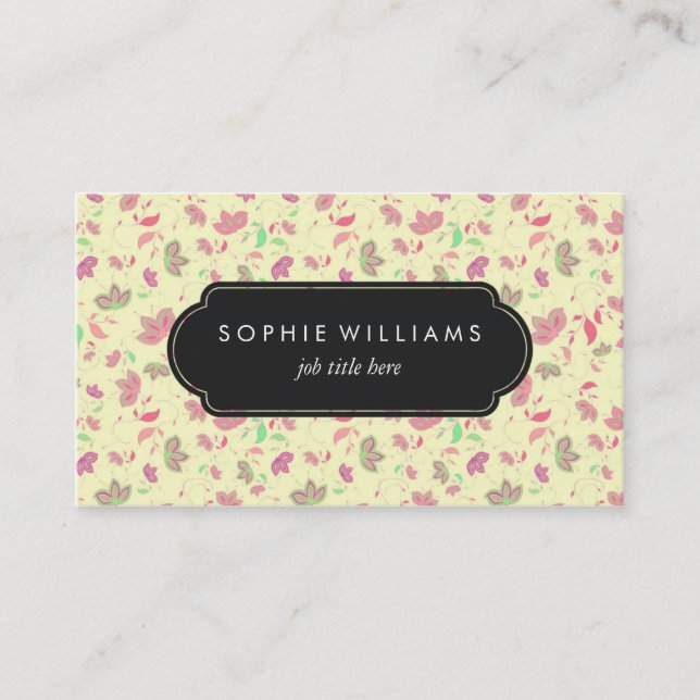 Elegant Spring Flowers Business Card (Front)