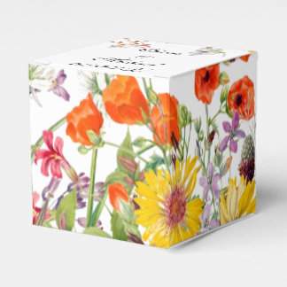 Elegant Spring Flowers Wedding Favor Box
