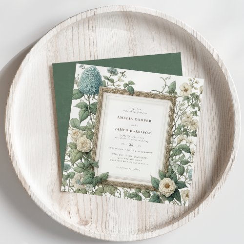 Elegant Spring Garden Wedding Invitation