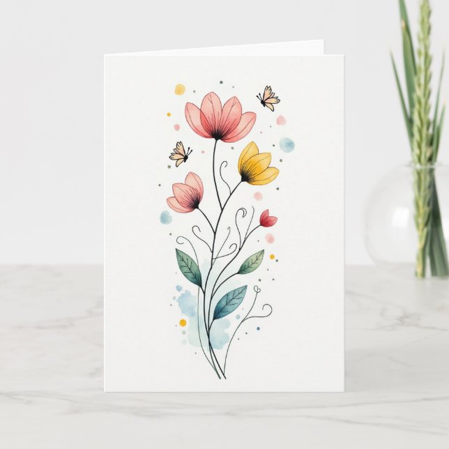 Elegant Spring Mothers Day Art Card (Front)