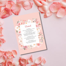 Elegant Spring Rose Blush Pink Frame Wedding
