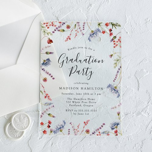 Elegant Spring Wildflowers Graduation Party