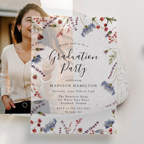 Elegant Spring Wildflowers Graduation Party