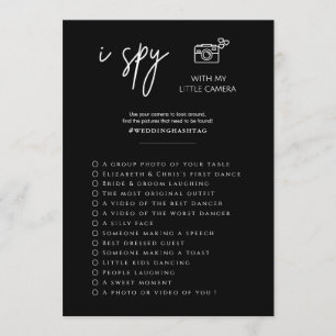 Elegant Spy Wedding Photo Hunt Game Program