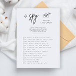 Elegant Spy Wedding Photo Hunt Game Program<br><div class="desc">Introducing our Spy Wedding Photo Hunt Game Program. This card is a fun and interactive addition to any wedding. It features a playful ‘I Spy’ game that encourages guests to capture special moments with their phones. The sign is designed to be engaging and entertaining, keeping your guests involved throughout the...</div>
