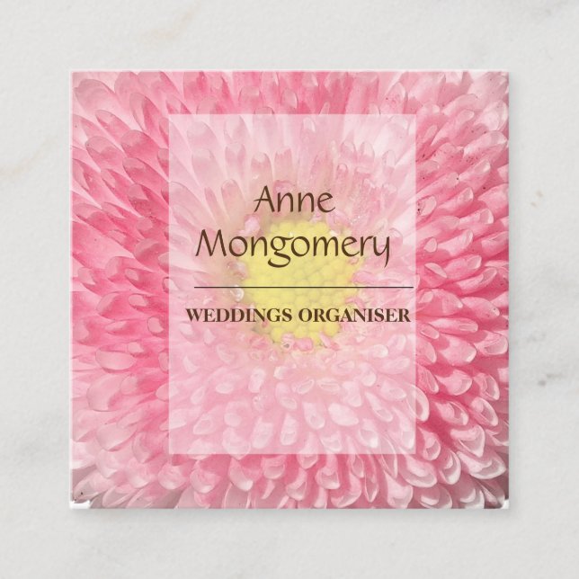 Elegant  Square Business Card (Front)