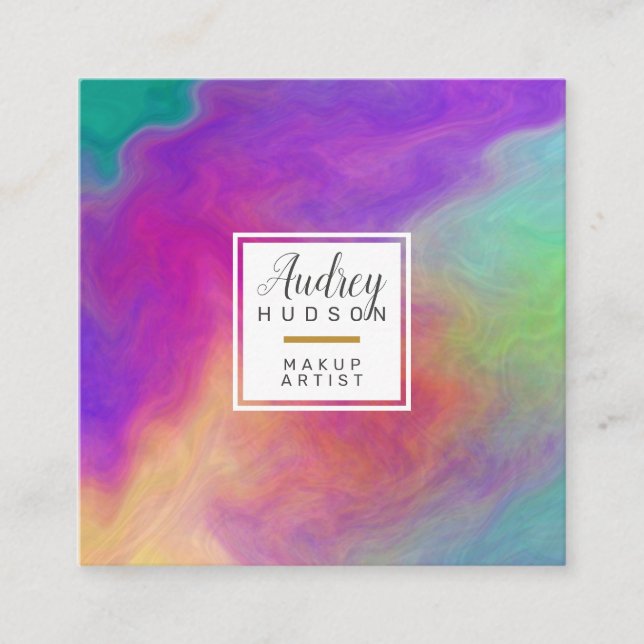 Elegant Square Business Card (Front)