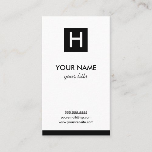 Elegant Square Monogram Business Cards