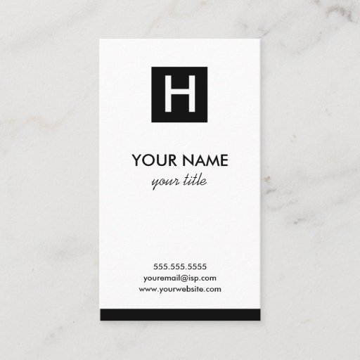 Customizable Elegant Square Monogram Business Cards