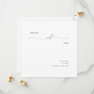 Elegant Square Swash Wedding Save the Date