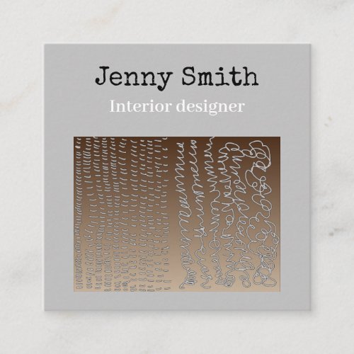 Elegant square textured abstract art business card