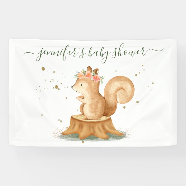 Elegant Squirrel wildlife farm forest animal Banner