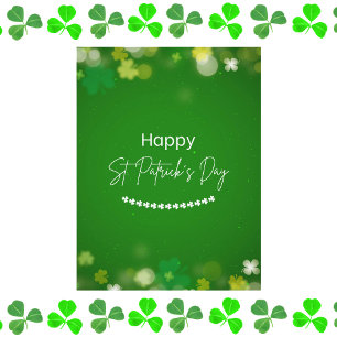Elegant St. Patrick’s Day Shamrock Postcard