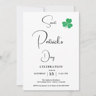 Elegant St Patricks Day Party Invitation
