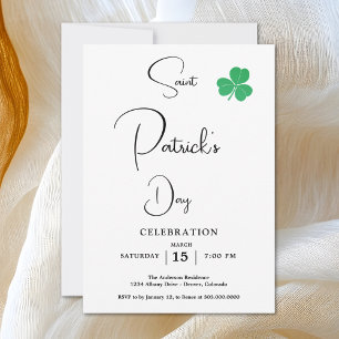Elegant St Patricks Day Party  Invitation