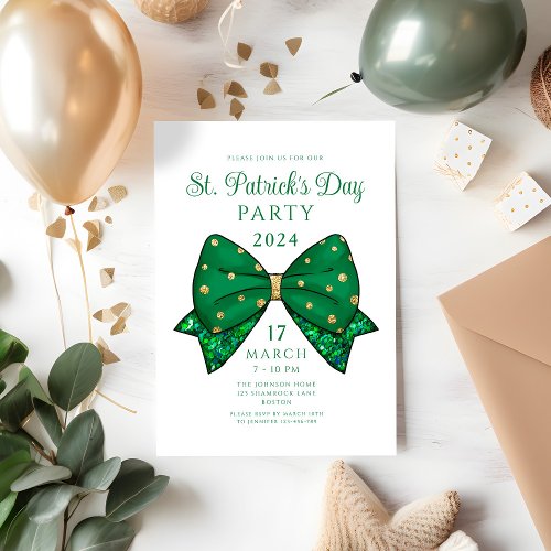 Elegant St Patricks Day Party Invitation