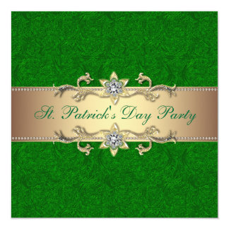 Elegant St. Patrick's Day Party Invitation Green