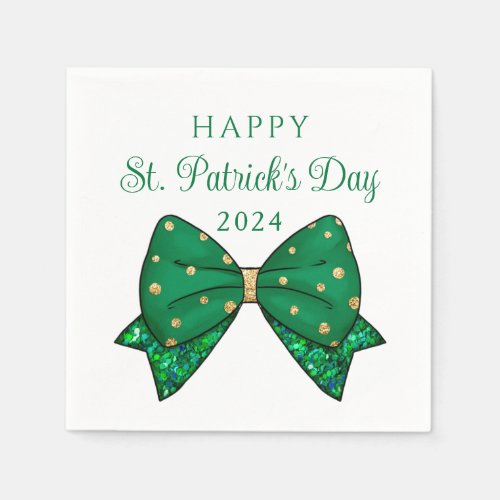 Elegant St Patricks Day Party Napkins