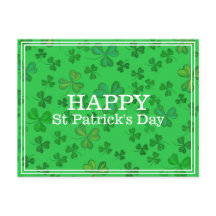 Elegant St Patrick's Day Shamrock Pattern - Green
