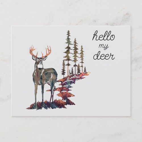 Elegant Stag Deer Postcard
