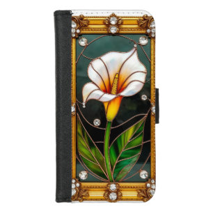 Elegant Stained Glass Artwork iPhone 8/7 Wallet Case