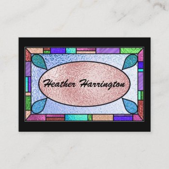 Elegant Stained Glass Business Card by sharonrhea at Zazzle