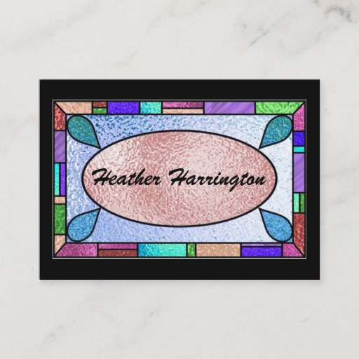 Customizable Elegant Stained Glass Business Card