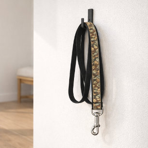Elegant Stained Glass Fall Leaves - Rustic Autumn Pet Leash