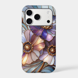Elegant Stained Glass Floral Design in Soft Pastel iPhone 17 Pro Case