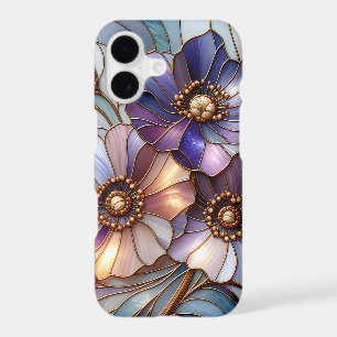Elegant Stained Glass Floral Design in Soft Pastel iPhone 17 Case