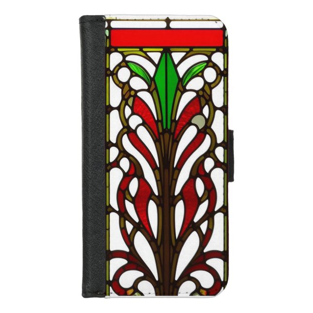 Elegant Stained Glass Panel  iPhone Wallet Case (Front)