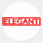 Elegant Stamp Classic Round Sticker