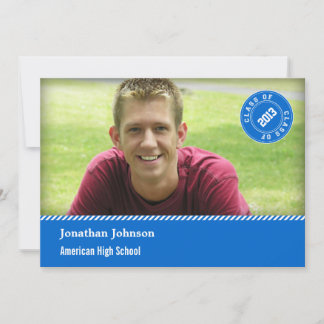 Elegant Stamp Photo Graduation Announcement