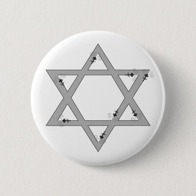 elegant star of david button (Front)