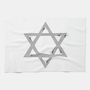 elegant star of david kitchen towel
