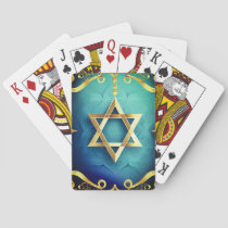 Elegant Star of David Playing Cards