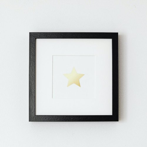 Elegant Star Real Gold Foil Prints