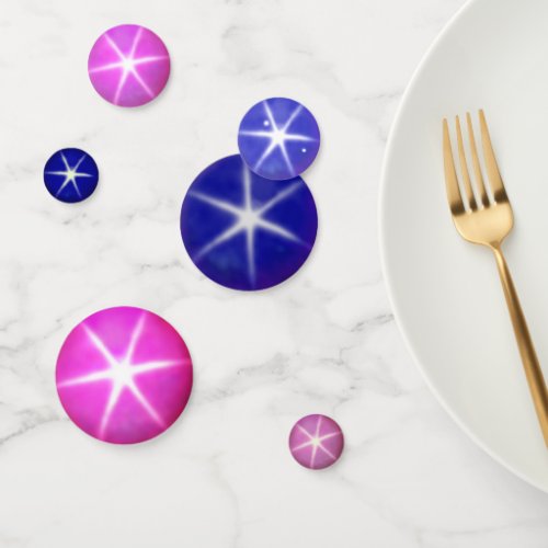 Elegant Star Sapphire Gemstones Confetti