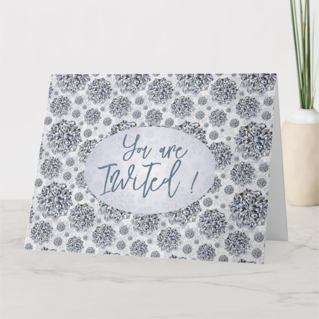 Elegant star shaped diamond pattern Greeting Card (Front)