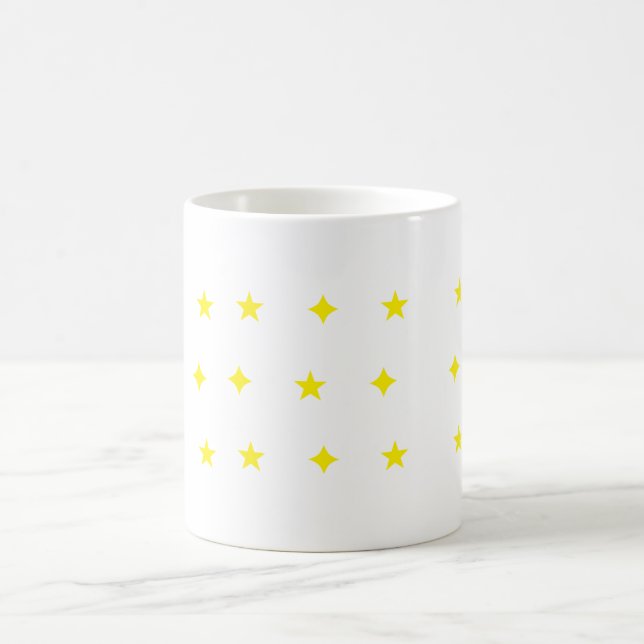 Elegant Star & Sparkle Pattern Mug (Center)