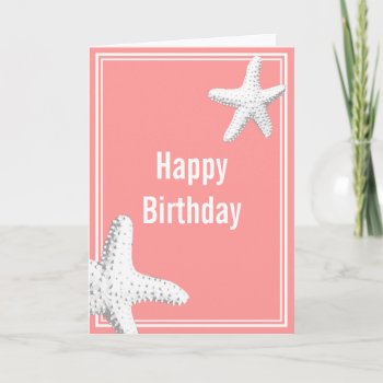 Elegant Starfish Birthday Greeting Card by fotoplus at Zazzle