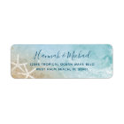 Elegant Starfish Watercolor Beach Return Address