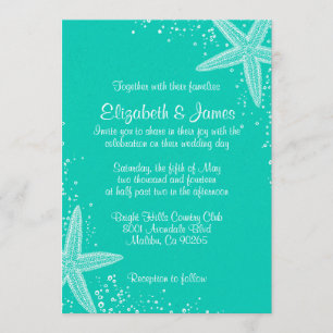 Elegant Starfish Wedding Invitations