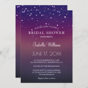 Elegant Starlight Glimmer Bridal Shower Invitation